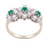 <span class='ref_item'>58 -</span> <span class="object_title">TRESILLO EN ORO 18KT, ESMERALDAS Y DIAMANATES</span>  <p><span class="technical_description">Sortija tresillo realizada en oro de 18kt. Diseño de 3 flores con esmeraldas en el centro en talla redonda con peso total aprox 0.20ct y orlas de diamantes en talla brillante con peso total aprox 0.36ct<br/>Medida Sortija: 11</span><br>Peso: <span class="PESO_HCES1">3,50</span> <span class="PESOUMED_HCES1">gr.</span><br></p>