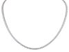 <span class='ref_item'>28 -</span> <span class="object_title">COLLAR RIVIÈRE EN PLATA DE LEY Y MOISSANITAS</span>  <p><span class="technical_description">Collar-gargantilla tipo riviere realizado en plata de ley 970m/m. Formado por 137 moissanitas con un peso total aprox 13.70ct<br/>Cierre: Caja con lengüeta y ocho de seguridad<br/>Longitud: 45cm<br/> </span><br>Peso: <span class="PESO_HCES1">22,10</span> <span class="PESOUMED_HCES1">gr.</span><br></p>