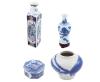 <span class='ref_item'>124 -</span> <span class="object_title">LOTE DE CUATRO PIEZAS EN PORCELANA. CHINA, S.XX</span>   <p><span class="technical_description">Lote compuesto por tres jarrones de distinto tamaño y cajita con tapa. Cada pieza decorada con motivos decorativos vegetales y animales. </span><br></p>