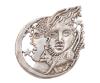 <span class='ref_item'>33 -</span> <span class="object_title">BROCHE EN PLATA 950M/M</span>  <p><span class="technical_description">Broche realizado en plata 950m/m. Diseño calado representando la luna con estrellas, las caras de un hombre y una mujer y una gato. Inscripción con la firma de la marca griega "IRINI" y "950"<br/>Cierre: Aguja<br/>Medidas: 7,5 x 6cm</span><br>Peso: <span class="PESO_HCES1">34,50</span> <span class="PESOUMED_HCES1">gr.</span><br></p>