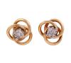 <span class='ref_item'>215 -</span> <span class="object_title">DORMILONAS EN ORO 18KT Y DIAMANTES</span>  <p><span class="technical_description">Pareja de pendientes dormilonas realizados en oro bicolor de 18kt. Diseño de tres aros cruzados y en medio diamantes en talla brillante con peso total aprox 0.03ct<br/>Cierre: Presión</span><br>Peso: <span class="PESO_HCES1">1,50</span> <span class="PESOUMED_HCES1">gr.</span><br></p>