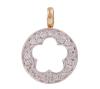 <span class='ref_item'>99 -</span> <span class="object_title">COLGANTE EN ORO 18KT Y DIAMANTES</span>  <p><span class="technical_description">Colgante realizado en oro de 18kt. Diseño circular con hueco en forma de flor y cuajado de pequeños diamantes en talla brillante<br/>Diámetro: 1,9cm</span><br>Peso: <span class="PESO_HCES1">2</span> <span class="PESOUMED_HCES1">gr.</span><br></p>
