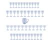 <span class='ref_item'>213 -</span> <span class="object_title">CRISTALERÍA CLÁSICA</span>   <p><span class="technical_description">Cristalería clásica compuesta por 45 piezas: 11 copas de agua, 11 copas de vino tinto, 11 copas de vino blanco, 11 copas de champagne (redondas) y 1 jarra.</span><br></p>