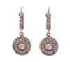 <span class='ref_item'>61 -</span> <span class="object_title">PENDIENTES EN ORO 18KT Y DIAMANTES</span>  <p><span class="technical_description">Pareja de pendientes realizados en oro de 18kt, de dos cuerpos. Adornados con diamantes en talla brillante sobre vistas en blanco y con peso total aprox 0.30ct<br/>Cierre: Ballestilla<br/>Longitud: 2,5cm</span><br>Peso: <span class="PESO_HCES1">3,60</span> <span class="PESOUMED_HCES1">gr.</span><br></p>