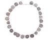 <span class='ref_item'>197 -</span> <span class="object_title">COLLAR CON DENARIOS EN PLATA DE LEY</span>  <p><span class="technical_description">Collar realizado en plata de ley 925. Formado por 23 denarios, también en plata de ley, de diferentes fechas y emperadores<br/>Cierre: Mosquetón<br/>Longitud: 44cm</span><br>Peso: <span class="PESO_HCES1">60,40</span> <span class="PESOUMED_HCES1">gr.</span><br></p>