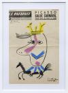 <span class='ref_item'>48 -</span> <span class="object_title">PORTADA DEL DIARIO "LE PATRIOTE" FIRMADA MANUALMENTE POR PICASSO (FEBRERO, 1968)</span>   <p><span class="author">PABLO RUIZ PICASSO (Málaga, 1881-Mougins, Francia, 1973)  </span> <br><span class="technical_description">Portada del diario francés "Le Patriote" con fecha martes 22 de febrero de 1968 protagonizada por "Le Prince carnaval", una impresión del dibujo original de Picasso realizado el 16 de febrero de 1966. Aparece firmado manualmente en rotulador azul por el pintor en ángulo superior izquierdo, además de la firma en plancha que acompaña la impresión. <br/>Enmarcado en madera con metacrilato. <br/>Medidas con marco: 73x52,5cm<br/>Medidas hoja: 62x43cm</span><br></p>