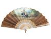 <span class='ref_item'>186 -</span> <span class="object_title">ABANICO CON COPIA DE "LA VENDIMIA" DE GOYA</span>   <p><span class="technical_description">Abanico con varillaje imitación nácar y dorado. Paisaje de papel con copia de obra "La vendimia" de Francisco de Goya​ (Fuendetodos 1746 ​- Burdeos 1828​), firmado "M. Llopis". En el anverso se representa una escena campestre con una casa con torre. Ribetes dorados en ambas caras.</span><br></p>