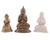 <span class='ref_item'>165 -</span> <span class="object_title">LOTE DE TRES FIGURAS DE BUDA SENTADO EN BRONCE Y ALABASTRO</span>   <p><span class="technical_description">Dos figuras en bronce dorado representando la figura de Boda. Medidas: 15cm; 11cm<br/>Una figura realizada en alabastro. Medidas: 13,5cm</span><br></p>