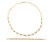 <span class='ref_item'>53 -</span> <span class="object_title">GARGANTILLA Y PULSERA EN ORO 18KT Y CIRCONITAS</span>  <p><span class="technical_description">Conjunto de gargantilla y pulsera realizados en oro de 18kt con eslabón fantasía adornados con circonitas<br/>Cierre: Caja con lengüeta y ocho de seguridad la pulsera, mosquetón la gargantilla<br/>Longitud: 50cm la gargantilla y 17cm la pulsera</span><br>Peso: <span class="PESO_HCES1">25,80</span> <span class="PESOUMED_HCES1">gr.</span><br></p>