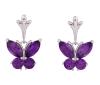 <span class='ref_item'>33 -</span> <span class="object_title">PENDIENTES MARIPOSA EN PLATA DE LEY  925 Y AMATISTAS </span>  <p><span class="technical_description">Pendientes con movimiento y diseño de mariposa realizados en plata de ley  925. Formados por amatistas en talla marquise y redonda. Presenta pequeños deterioros en dos amatistas.<br/>Cierre: Presión<br/>Ref: 16515</span><br>Peso: <span class="PESO_HCES1">6,1</span> <span class="PESOUMED_HCES1">gr.</span><br></p>