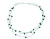 <span class='ref_item'>36 -</span> <span class="object_title">COLLAR DE AVENTURINAS Y CRISOPRASAS. BROCHE EN PLATA DE LEY  925</span>  <p><span class="technical_description">Collar de tres hilos con cuentas esféricas de cuarzo aventurina y crisoprasa. Broche realizado en plata de ley  925 con cierre mosquetón.<br/>Longitud: 75cm<br/>Ref 16186</span><br>Peso: <span class="PESO_HCES1">54,90</span> <span class="PESOUMED_HCES1">gr.</span><br></p>