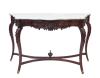 <span class='ref_item'>206 -</span> <span class="object_title">CONSOLA EN CAOBA Y MÁRMOL</span>   <p><span class="technical_description">Consola en madera de caoba con tapa de mármol, de inspiración rococó. El mármol en perfecto estado, la base de madera presenta inestabilidad y señales de uno.<br/>Medidas: 91 x 142,5 x 57cm</span><br></p>