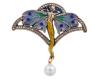 <span class='ref_item'>56 -</span> <span class="object_title">BROCHE NINFA EN METAL DORADO Y PLATEADO, ESMALTE, PERLA Y PIEDRAS DE COLOR</span>  <p><span class="technical_description">Broche con forma de ninfa con alas realizado en metal dorado y plateado. Decorado con esmaltes, piedras azules en las alas y en los contornos piedras blancas. Remata una perla colgante de calibre aprox 9mm<br/>Cierre: Aguja<br/>Medidas: 6 x 5,5cm</span><br>Peso: <span class="PESO_HCES1">16,40</span> <span class="PESOUMED_HCES1">gr.</span><br></p>
