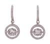 <span class='ref_item'>67 -</span> <span class="object_title">PENDIENTES EN PLATA DE LEY CON MOISSANITAS</span>  <p><span class="technical_description">Pendientes realizados en plata de ley. Diseño de dos cuerpos adornados por moissanitas en talla brillante. Las moissanitas centrales con movimiento sobre eje, peso 1ct cada una y certificados GRA 20263494 y 20263495<br/>Cierre: Ballestilla</span><br>Peso: <span class="PESO_HCES1">2,70</span> <span class="PESOUMED_HCES1">gr.</span><br></p>