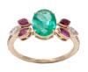 <span class='ref_item'>72 -</span> <span class="object_title">SORTIJA EN ORO DE 9KT, ESMERALDA, RUBIES Y DIAMANTES</span>  <p><span class="technical_description">Sortija realizada en oro de 9kt. Con una esmeralda en talla oval con peso total aprox (1.25ct), cuatro rubíes y diamantes en talla brillante<br/>Medida Sortija: 14<br/>ref. 15108-1</span><br>Peso: <span class="PESO_HCES1">2,20</span> <span class="PESOUMED_HCES1">gr.</span><br></p>