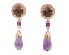 <span class='ref_item'>26 -</span> <span class="object_title">PAREJA DE PENDIENTES REALIZADOS EN ORO DE 9KT, CUARZO AHUMADO, RODOLITA, AMATISTA Y DIAMANTES</span>  <p><span class="technical_description">Pareja de pendientes largos con movimiento realizados en oro de 9kt. Con cuarzo ahumado, granate rodolita, amatista y diamantes.<br/>Cierre: presión<br/>Longitud: 4cm<br/>ref. 15097-1</span><br>Peso: <span class="PESO_HCES1">6,7</span> <span class="PESOUMED_HCES1">gr.</span><br></p>
