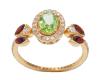 <span class='ref_item'>183 -</span> <span class="object_title">SORTIJA EN ORO DE 9KT, PERIDOTO, GRANATES Y DIAMANTES</span>  <p><span class="technical_description">Sortija realizada en oro de 9kt. Con un peridoto en talla oval, rodolitas y diamantes en talla brillante. Falta un pequeño diamante.<br/>Medida Sortija: 14<br/>ref. 15103-1</span><br>Peso: <span class="PESO_HCES1">2,40</span> <span class="PESOUMED_HCES1">gr.</span><br></p>