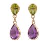 <span class='ref_item'>138 -</span> <span class="object_title">PENDIENTES EN ORO 18KT CON AMATISTAS Y PERIDOTOS</span>  <p><span class="technical_description">Pendientes de dos cuerpos en oro de 18kt. Con dos amatistas en talla pera con peso total aprox (1.72ct) y dos peridotos en talla pera con un peso total aprox (1ct). Cierres de presión.<br/> </span><br>Peso: <span class="PESO_HCES1">1,35</span> <span class="PESOUMED_HCES1">gr.</span><br></p>