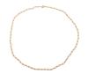 <span class='ref_item'>97 -</span> <span class="description">COLLAR-GARGANTILLA DE PERLAS CULTIVADAS Y ORO BAJO</span>  <p><span class="description">Collar gargantilla formado por pequeñas perlas cultivadas de color blanco alternadas con bolitas de oro bajo<br>Cierre: Reasa en oro bajo<br>Longitud: 46.5cm<br> <br>Peso: 8,8 gr.</span></p>