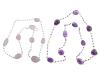 <span class='ref_item'>80 -</span> <span class="object_title">DOS COLLARES EN PLATA DE LEY, CUARZOS ROSAS Y AMATISTAS</span>  <p><span class="technical_description">Lote de dos collares realizados en plata de ley. <br/>Uno de ellos en plata de ley dorada con tallas facetadas de amatistas y el otro con tallas facetadas de cuarzo rosa. Ambos tienen una longitud de 60cm y cierre de mosquetón.</span><br>Peso: <span class="PESO_HCES1">54</span> <span class="PESOUMED_HCES1">gr.</span><br></p>