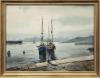 <span class='ref_item'>69 -</span> <span class="object_title">MARINA, BARCOS PESQUEROS EN UN PUERTO CANTABRO</span>   <p><span class="author">RICARDO SACRISTÁN ARRIETA (Vitoria, 1921 - Bilbao, 1980)</span> <br><span class="technique_material">Acuarela</span><br><span class="technical_description">Firmado en el ángulo inferior izquierdo.<br/>Enmarcado en madera dorada<br/>Medidas: 55 x 70cm con marco</span><br></p>