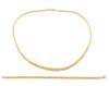 <span class='ref_item'>221 -</span> <span class="object_title">GARGANTILLA Y PULSERA EN ORO MACIZO DE 18KT</span>  <p><span class="technical_description">Conjunto de gargantilla y pulsera realizados en oro macizo de 18kt con diseño de espiguilla plana. La gargantilla más ancha en el centro<br/>Cierre: Mosquetón<br/>Longitud: 45cm la gargantilla y 17cm la pulsera</span><br>Peso: <span class="PESO_HCES1">16,10</span> <span class="PESOUMED_HCES1">gr.</span><br></p>