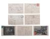 <span class='ref_item'>239 -</span> <span class="description">COLECCIÓN DE 7 POSTALES DE LA VIDA PRIVADA Y MILITAR DE NAPOLEÓN BONAPARTE (FRANCIA, 1911-1923) </span>  <p><span class="description">Colección compuesta por 7 postales que muestran escenas tanto de la vida privada de Napoleón Bonaparte, como militar. Cada una contiene el sello francés de 5 y 10 céntimos y matasellos, con escritos a mano en tinta de distintos remitentes enviados en su día.<br>Medidas: 8,5x13,5cm</span></p>