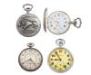 <span class='ref_item'>72 -</span> <span class="description">TRES RELOJES DE BOLSILLO JAEGER-LECOULTRE, BUCHERER Y ODEON DOS EN ACERO Y UNO EN PLATA DE 800 MM, SITEMA REMONTOIR</span>  <p><span class="description">Lote compuesto por tres relojes de bolsillo, JAEGER- LECOULTRE,BUCHERER y ODÉON , sistema remontoir, los dos primeros en acero y el tercero en plata de 800 mm. Dos de ellos lepín y uno con tapa anterior<br>Todos en funcionamiento.<br>Peso total: 228,50 gr<br> </span></p>