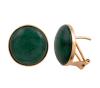 <span class='ref_item'>149 -</span> <span class="object_title">PENDIENTES DISEÑO BOTÓN EN ORO DE 18 KT. Y MALAQUITA</span>  <p><span class="technical_description">Pareja de pendientes realizados en oro de 18 kt. con diseño de botón adornados en su parte central por malaquita con forma redonda en bisel liso.<br/>Cierre: Omega<br/>Peso: 8.1 gr</span><br></p>
