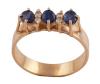 <span class='ref_item'>38 -</span> <span class="object_title">SORTIJA  EN ORO DE 18 KT. ZAFIROS Y DIAMANTES</span>  <p><span class="technical_description">Sortija realizada en oro de 18 kt. con tres zafiros en su parte central en talla oval con peso total aprox ( 0.75 ct) y adorno de pequeños diamantes en talla brillante<br/>Medida sortija: 12<br/>Peso: 3,9 gr</span><br></p>