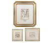 <span class='ref_item'>257 -</span> <span class="object_title">TRES BAJORRELIEVES EN PLATA DE LEY 800/00</span>  <p><span class="technical_description">Lote formado por tres bajorrelieves realizados en plata de ley 800/00 representando una ciudad italiana. Presenta estructuras con detalles en relieve dorado creando un efecto tridimensional.<br/>Enmarcados en paspartú beige y marcos octogonales de madera de color dorado y plateado. <br/>El primero presenta una placa metálica de autor en la parte baja titulada Vicolo.<br/>Medidas: 43 x 38cm,  21 x 24cm  y  19.5 x 17.5cm<br/> </span><br></p>