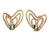 <span class='ref_item'>127 -</span> <span class="object_title">PENDIENTES EN ORO DE 18 KT. ESMERALDAS Y DIAMANTES</span>  <p><span class="technical_description">Pareja de pendientes realizados en oro de 18 kt. Con diseño de dos siluetas de corazones irregulares una dentro de otra. Se adornan con esmeraldas en talla marquise con peso total aprox ( 0.25 ct) y por diamantes en talla brillante con peso total aprox ( 0.05 ct)<br/>Cierre: Omega</span><br>Peso: <span class="PESO_HCES1">10,80</span> <span class="PESOUMED_HCES1">gr.</span><br></p>