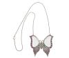 <span class='ref_item'>8 -</span> <span class="object_title">COLGANTE MARIPOSA CON CADENA  EN PLATA DE LEY 925, RUBIES, NACAR Y MARCASITAS</span>  <p><span class="technical_description">Colgante con forma de mariposa con su cadena realizados en plata de ley 925, adornado por rubíes en tallas redondas ( falta uno de ellos), placas de nácar en detalle de alas, y cuajado de marcasitas<br/>Cierre con reasa. Longitud: 45 cm . Medidas: 5 cm x 5,8 cm</span><br>Peso: <span class="PESO_HCES1">23,40</span> <span class="PESOUMED_HCES1">gr.</span><br></p>