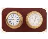 <span class='ref_item'>123 -</span> <span class="object_title">CONJUNTO NAÚTICO DE RELOJ Y BARÓMETRO</span>   <p><span class="technical_description">Conjunto naútico de diseño clásico formado por un reloj de cuarzo y un barómetro ambos realizados en metal y ambos sobre una base de madera. En funcionamiento. Medidas: 20cm x 36.5cm</span><br></p>