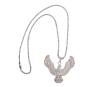 <span class='ref_item'>135 -</span> <span class="object_title">COLGANTE CON FORMA DE AGUILA Y CORDÓN BIZANTINO, EN PLATA DE LEY 925</span>  <p><span class="technical_description">Colgante y cordón realizados en plata de ley 925. El colgante con forma de águila con las alas extendidas en texturas y acabado detallado definiendo todas las partes: cabeza, plumas y cola. Medidas: 5,5 cm x  5,9 m. El cordón de trenzado bizantino y cierre de mosquetón. Longitud: 51 cm</span><br>Peso: <span class="PESO_HCES1">34,40</span> <span class="PESOUMED_HCES1">gr.</span><br></p>