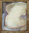 <span class='ref_item'>41 -</span> <span class="object_title">"DESNUDO" (1987)</span>   <p><span class="author">FERNANDO SORIA (1922-2009)</span> <br><span class="technique_material">Óleo sobre tablex</span><br><span class="technical_description">Muestra el torso desnudo de una mujer de espaldas sentada sobre una cama. Firmado por el autor en el ángulo inferior izquierdo.<br/>Titulado, dedicado, firmado y fechado y al dorso por el autor: "A mi buen amigo Rafael Azuar con mis mejores deseos. Fernando Soria. Alicante 12-10-1987"<br/>Enmarcado en marco de madera en tonos dorados. Marco con desperfectos. Medidas con marco: 67cm x 56cm</span><br></p>
