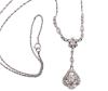 <span class='ref_item'>138 -</span> <span class="object_title">COLGANTE CON CADENA VINTAGE , EN PLATA DE LEY  Y ORO DE 9 KT., CON DIAMANTES</span>  <p><span class="technical_description">Colgante y cadena vintage realizado en plata de ley y la cadena en oro de 9 kt. El colgante con forma de gota es el detalle central de la joya va adornado por diamantes en talla brillante y brillante transición con peso total aprox 1.25 ct. La cadena cilíndrica de cordón lleva cierre de mosquetón <br/>Longitud: 40 cm</span><br>Peso: <span class="PESO_HCES1">7,60</span> <span class="PESOUMED_HCES1">gr.</span><br></p>