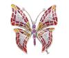 <span class='ref_item'>181 -</span> <span class="object_title">BROCHE MARIPOSA EN ORO 18KT, RUBÍES, DIAMANTES Y ESMALTE</span>  <p><span class="technical_description">Broche con forma de mariposa realizado en oro de 18kt. Cuerpo cuajado por rubíes talla redonda engastados en grano, con peso total aprox 0.15ct. Diamantes decorando los ojos, antenas y centro de las alas en talla brillante engastados en grano con peso total aprox 0.35ct. El resto de las alas están decoradas con esmaltes translucidos en tonos amarillos y rojizos. Tiene anilla para colgar en el extremo de un ala.<br/>Cierre: Doble aguja con mecanismo de seguridad. Medidas: 5,5 x 5 cm<br/>Ref: 41636/18<br/> </span><br>Peso: <span class="PESO_HCES1">22,6</span> <span class="PESOUMED_HCES1">gr.</span><br></p>