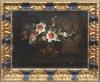 <span class='ref_item'>36 -</span> <span class="object_title">"BODEGÓN DE FLORES"</span>   <p><span class="author">ATRIBUIDO A JUAN DE ARELLANO (1614-1676)</span> <br><span class="technique_material">Óleo sobre lienzo</span><br><span class="technical_description">Representa un cesto de flores silvestres sobre un fondo oscuro y neutro, destacando la luz sobre el conjunto. Pérdidas en la capa pictórica.<br/>Enmarcado en un importante marco de madera tallada y teñida de negro y dorado principalmente. Medidas con marco: 63cm x 77cm. Medidas lienzo: 46cm x 59.5cm</span><br></p>