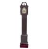 <span class='ref_item'>194 -</span> <span class="description">RELOJ DE PIE SIMPSON ERIKER </span>  <p><span class="description">Colocado sobre una base en terciopelo rojo con tachuela. Realizado en madera con esfera interior en metal dorado y plateado, números romanos e inscripción superior "Tempus Fugit". Con llave para dar cuerda. En funcionamiento Medidas con base: 192 cm.x33,50 cm.x20 cm.</span></p>