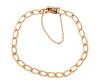 <span class='ref_item'>148 -</span> <span class="object_title">PULSERA DE CADENA EN ORO DE 18 KT</span>  <p><span class="technical_description">Pulsera de cadena barbada con eslabones largos ovalados, realizada en oro de 18kt<br/>Cierre: Caja con lengüeta con ocho y cadena de seguridad Medida: 17 cm <br/> </span><br>Peso: <span class="PESO_HCES1">10,90</span> <span class="PESOUMED_HCES1">gr.</span><br></p>