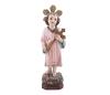 <span class='ref_item'>116 -</span> <span class="object_title">TALLA RELIGIOSA SOBRE MADERA POLICROMADA DEL NIÑO JESUS</span>   <p><span class="technique_material">Madera tallada policromada</span><br><span class="technical_description">Talla Religiosa representando al Niño Jesús, sobre madera policromada con delicados tonos pastel, rosados y verdes suaves. La figura lleva una Cruz Latina con adornos lobulados en su parte superior y aureola de metal en la parte posterior de su cabeza. Medidas: 47 cm  alto, con peana octogonal de 13 x 13 x 13 cm</span><br></p>