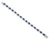 <span class='ref_item'>220 -</span> <span class="object_title">PULSERA EN PLATA DE LEY 925 CON PIEDRAS AZULES IMITACIÓN  Y CIRCONITAS</span>  <p><span class="technical_description">Pulsera realizada en plata de ley 925, de diseño clásico y articulado, esta formada por tallas ovales de piedras azules imitación zafiro, con adorno de orla de circonitas<br/>Cierre: Caja con lengüeta y doble ocho de seguridad<br/>Longitud: 16 cm</span><br>Peso: <span class="PESO_HCES1">13,4</span> <span class="PESOUMED_HCES1">gr.</span><br></p>