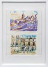 <span class='ref_item'>31 -</span> <span class="object_title">2 LITOGRAFÍAS A COLOR FIRMADAS POR EL AUTOR MANUEL MUÑOZ BARBERÁN</span>   <p><span class="technique_material">Litografía a color sobre papel guarro</span><br><span class="technical_description">Lote de dos litografías utilizadas para la confección de "La Ciudad Fronteriza", obra publicada por Rembrandt Ediciones S.A, en el año 1979, que representa la ciudad de Lorca. La 1ª representa una serie de edificios de la ciudad de Lorca y, al fondo, la colegiata. La 2ª representa una plaza de Lorca con soportales. Firmadas ambas a mano en lápiz por el autor en el ángulo inferior derecho. Enmarcadas ambas en marco de madera de color blanco y metacrilato. Medidas con marco: 72cm x 52cm.</span><br></p>