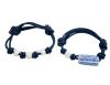 <span class='ref_item'>33 -</span> <span class="object_title">DOS PULSERAS EN CUERO TEÑIDO EN AZUL MARINO CON ADORNOS DE CERAMICA Y PERLAS CULTIVADAS</span>  <p><span class="technical_description">Lote compuesto por dos pulseras realizados en cuero teñido en azul marino. Una de ellas esta adornada por una pieza cilíndrica de cerámica con motivos verdes y azules, y también por una perla cultivada de color blanco calibrada aprox. en 11 mm. Medida adaptable<br/>La otra también en cuero teñido en azul marino, está adornada por siete perlas cultivadas de color blanco calibradas aprox. entre 9,4 mm y 11 mm. Medida adaptable</span><br>Peso: <span class="PESO_HCES1">36,5</span> <span class="PESOUMED_HCES1">gr.</span><br></p>