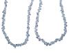 <span class='ref_item'>69 -</span> <span class="object_title">DOS COLLARES DE PIEDRAS NATURALES , CUARZOS HIALINOS ENFILADOS EN HILOS AZULADOS</span>  <p><span class="technical_description">Lote formado por pareja de collares, iguales ,compuestos por piedras naturales, trozos de cuarzos hialinos enfilados sobre hilos azulados que les dan un halo de color suave, pastel en tonos azul verdoso Longitud : 78 ( en los dos igual longitud)</span><br>Peso: <span class="PESO_HCES1">133,50</span> <span class="PESOUMED_HCES1">gr.</span><br></p>