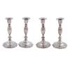 <span class='ref_item'>154 -</span> <span class="object_title">LOTE DE CUATRO PORTAVELAS</span>   <p><span class="technical_description">Realizados en metal plateado. Medida: 18cm altura.</span><br></p>