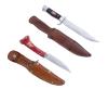 <span class='ref_item'>155 -</span> <span class="object_title">LOTE DE DOS CUCHILLOS</span>   <p><span class="technical_description">* ANTIGUO CUCHILLO DE BOY SCOUT ESPAÑOL (S.XX). Realizado en acero. Inspirado en las dagas reglamentarias de las Hitlerjugend de la marca Schneidteufel de Solingen (Alemania). Sin marcaje en la hoja. Acompañado de vaina.<br/>* CUCHILLO DE CAZA. Realizado en acero inoxidable de la marca Iher (España). Se acompaña de vaina en piel.<br/> </span><br></p>