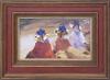 <span class='ref_item'>8 -</span> <span class="object_title">"TRES NIÑAS"</span>   <p><span class="author">ESCUELA CONTEMPORÁNEA  </span> <br><span class="technique_material">Óleo sobre tabla</span><br><span class="technical_description">La obra representa a tres niñas sentadas de espaldas portando un sombrero y mirando hacia el horizonte de un árido paisaje. El autor presenta un estilo impresionista con pinceladas sueltas y colores ricos. Firmado "TURINO" por el autor en el ángulo inferior derecho.<br/>Enmarcado en un bonito marco en madera tallada y parcialmente teñida de rojo. Medidas con marco: 31.5cm x 46cm</span><br></p>