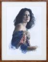 <span class='ref_item'>63 -</span> <span class="object_title">"LA CHICA DEL MANTÓN"</span>   <p><span class="author">Miguel Ángel MORALES</span> <br><span class="technique_material">Pastel sobre papel</span><br><span class="technical_description">La obra muestra a una mujer de cabello oscuro y un mantón colorido sobre los hombros. Firmado por el autor en el ángulo inferior derecho.<br/>Enmarcado en un marco de madera, paspartú en tono crema y cristal. Medidas con marco: 69.5cm x 53.5cm</span><br></p>